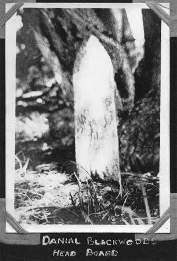 Danial Blackwood Grave, Alf Bacon 1939